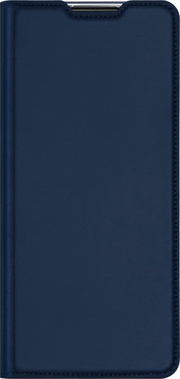 Dux Ducis Hoesje Met Pasjeshouder Geschikt voor Motorola Moto G9 Plus - Dux Ducis Slim Softcase Bookcase - Donkerblauw