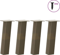 vidaXL - Salontafelpoten - 4 - st - 42 - cm - staal - naturel