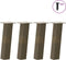 vidaXL - Salontafelpoten - 4 - st - 42 - cm - staal - naturel