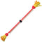 Acrobat Jongleerset Flower Stick Met Handstokken - Rood Schacht, Wit/Rood/Wit Bloem