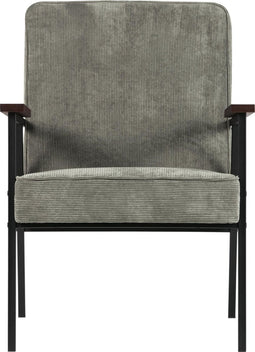 WOOOD Sally Fauteuil - Ribstof - Vergrijsd Groen - 87x65x82