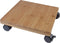 Nature - Planttrolley met wieltjes - H8 x 30 x 30cm - Naturel - bamboe composiet