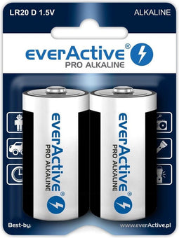 Everactive EVLR20-PRO - Alkaline Batterij 1,5 V 17500 mAh - Wit (2 stuks)