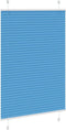 vidaXL - Plissé - rolgordijn - 85x150 - cm - stofbreedte - 84,4 - cm - polyester - blauw