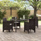 vidaXL - Tuinstoelen - met - Kussens - 4 - stuks - Bruin - Poly - Rattan