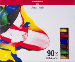 Amsterdam Standard Series - Acrylverf set - 90 x 20 ml tubes in alle kleuren (90 stuks)