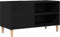 vidaXL - Record - Kast - Zwart - Eiken - 84,5x38x48 - cm - Bewerkt - Hout