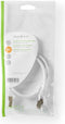 Nedis Cat 8.1 Netwerkkabel - S/FTP - RJ45 Male - RJ45 Male - 0.50 m - Rond - LSZH - Wit - Polybag