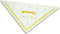 Aristo tekendriehoek - lengte 80 cm - onbuigzaam - transparant - voor schoolbord - AR-1650W