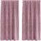 vidaXL - Blackout - Gordijnen - met - Topband - 2 - stuks - Donkerroze - Fluweel