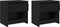 vidaXL - Nachtkastjes - 2 - stuks - Zwart - Eiken - 40x30x39 - cm - Bewerkt - Hout