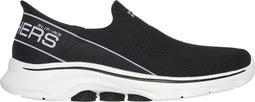 Skechers Go Walk 7 - Mia Dames Instappers - Zwart/Wit - Maat 37