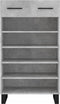 vidaXL - Schoenenkast - 60x35x105 - cm - bewerkt - hout - betongrijs