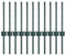 vidaXL - Hekpalen - 11 - stuks - U-vorm - Groen - 40 - cm - Staal