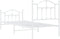 vidaXL - Bedframe - met - hoofd- - en - voeteneinde - metaal - wit - 80x200 - cm