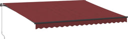 vidaXL - Luifel - handmatig - uittrekbaar - 450x350 - cm - bordeauxrood
