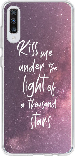 Hoesje Geschikt voor Samsung Galaxy A70 Hoesje Siliconen - Design Backcover siliconen - Meerkleurig / Kiss me