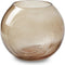 Bolvaas met ringen 'janine' beige h12,5 d15 cm