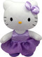 Hello Kitty HKT121 - Knuffel - 30 cm - Paars satijnen jurkmodel