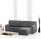 Hoes voor chaise longue met korte armleuning rechts Eysa ROC Donker grijs 120 x 120 x 360 cm