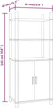 vidaXL - Hoge - kast - 60x40x141 - bewerkt - hout