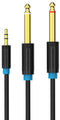 Vention 3.5 mm Jack naar 2 Keer 6.35 mm Jack Audio Kabel 2 Meter