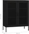 vidaXL - Opbergkast - 80x35x101,5 - cm - staal - zwart