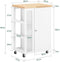 SoBuy FKW75-WN - Buffetkast - Wielen en 3 planken - Wit