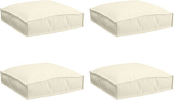 vidaXL - Ligbedkussens - voor - Stoel - 4 - stuks - Crème - 40x40x8 - cm - Oxford - Stof