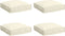 vidaXL - Ligbedkussens - voor - Stoel - 4 - stuks - Crème - 40x40x8 - cm - Oxford - Stof