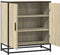 vidaXL - Dressoir - 68x35x76 - cm - bewerkt - hout - en - metaal - sonoma - eikenkleur
