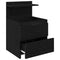 Nachtkastjes 2 st met 2 lades 40x36,5x62 cm zwart