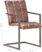 vidaXL - Eetkamerstoelen - 2 - st - echt - leer - verweerd - bruin