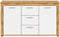 Furnilux Jam - Dressoir - Melamine met praktische indeling - Wit eiken 35x125x80cm