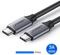 UGreen USB C naar USB C kabel 1.5 meter - 60W - PD3.1 Power Delivery
