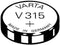 Varta V315 - Zilveroxide knoopcel-batterij - 23mAh