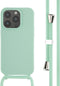 iMoshion Hoesje Geschikt voor iPhone 14 Pro Hoesje Met Koord - iMoshion Siliconen hoesje met koord - Mintgroen
