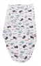 Bo Jungle - Inbakerdoek - Inbakerslaapzak - Swaddle - 0-4 maanden - Wrap Ocean Whales / Walvisjes Small - Blauw