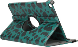 Tablet Hoes Geschikt voor Samsung Galaxy Tab A 10.1 (2019) - 360° Draaibare Design Bookcase - Meerkleurig /Leopard Green