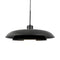 AVA - Hanglamp - Zwart met glazen koepel