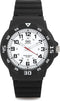Q&Q VR18J003Y - Horloge - Sport - Analoog - Heren - Mannen - Plastic band - Rond - Cijfers - Kunststof - Zwart - Wit - 10 ATM