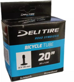 Deli Tire Fatbike Binnenband 20x4.00 - Schrader ventiel 35 mm - Duurzaam en lichtgewicht - Zwart