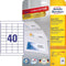 Avery 4780 - Universele Etiketten - 48,5 x 25,4 mm - Permanent klevend (1000 stuks)