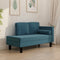 vidaXL - Chaise - longue - met - kussens - en - bolster - fluweel - blauw