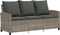 vidaXL - Tuinbank - 3-zits - met - kussens - & - tafel - poly - rattan - grijs