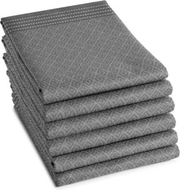 DDDDD Akira - Theedoeken - Set van 6 - 60x65cm - Grijs (6 stuks)