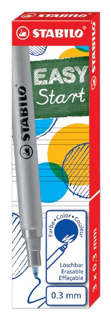 STABILO EASYoriginal - Navullingen - Fine 0,3 mm - Blauw - Doos Met 3 stuks