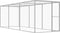 vidaXL - Kattenkooi - 3x3x2,5 - m - gegalvaniseerd - staal