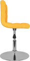 vidaXL - Eetkamerstoelen - draaibaar - 2 - st - stof - geel