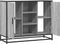 vidaXL - Dressoir - 92x35x76 - cm - bewerkt - hout - grijs - sonoma - eikenkleurig